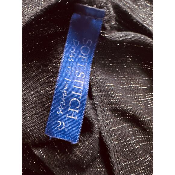 Dress to Impress Soft Stitch Womens Cardigan/Sweater Black/Silver Long Sleeve 2X - Picture 7 of 8